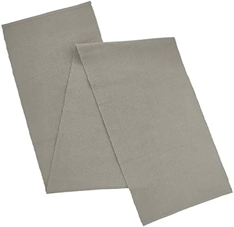 AVKA Studio 100% Cotton Ribbed Table Runner - Pack of 1-13 x 72 Inches - Taupe - Dining Or Kitchen Table Runner Thick Construction for Everyday Use, Picnics, Outdoor Table, Weddings, etc