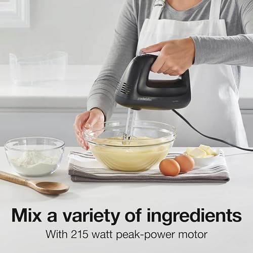 Proctor Silex Easy Mix 5-Speed Electric Hand Mixer with Bowl Rest