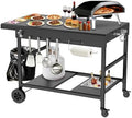 Outdoor Pizza Oven Table with Topping Station