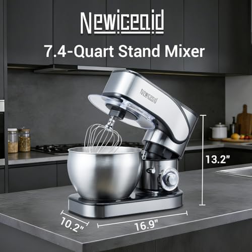 Stainless Steel 6-Speed 7.4QT Stand Mixer
