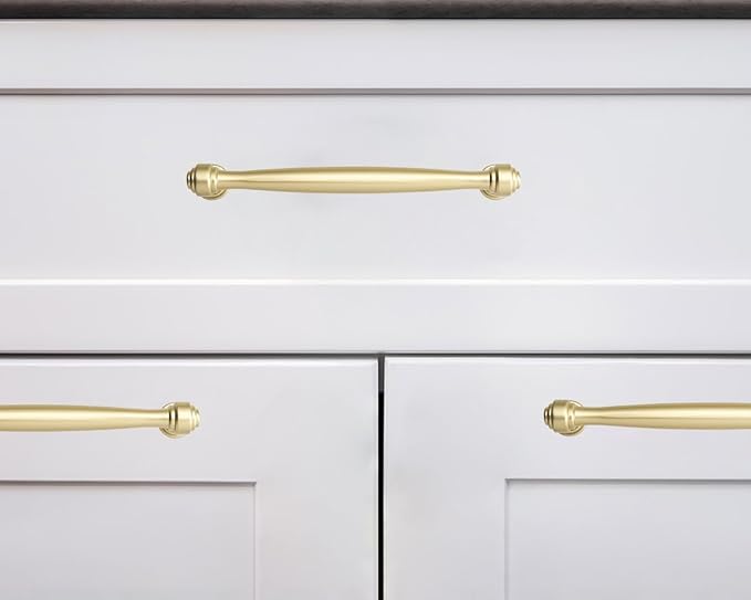 khtumeware 2 Pack 12 Inch(305mm) Brushed Gold Cabinet Pulls Matte Gold Kitchen Cabinet Handles Kitchen Cabinet Hardware for Cupboard Drawer Handles Dresser Pulls