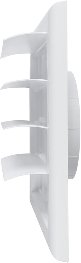 Repa Market 4 Inch Vent Cover - White Plastic Shutter Wall Vent Cover - Louvered Vent Cover for Outdoor - Hood Vent, Exhaust Vent for Bathroom, Kitchen, House HVAC Air Duct Vent Cover Outside
