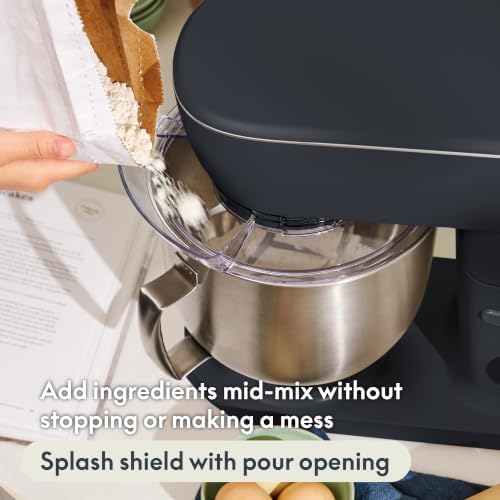 bella STIR 5.3Qt Tilt-Head Stand Mixer, 12-Speed Countertop Mixer, Slate