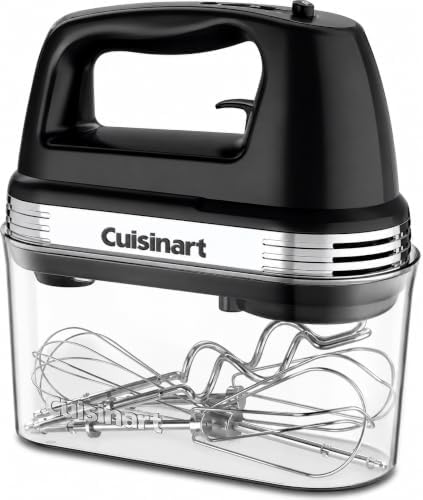 Cuisinart Power Advantage Plus 9-Speed Hand Mixer, 220W-Motor Hand Blender Electric Mixer with 9 Speed Settings, XL Dishwasher-Safe Beaters, 3 Low Mixing Speeds, Storage Case, Black