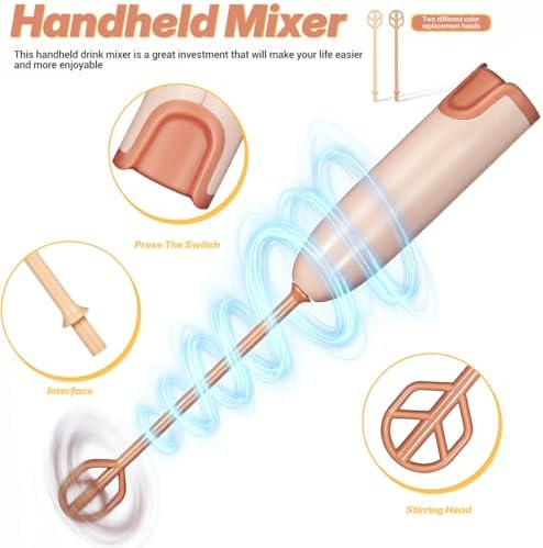 Ipetboom Handheld Electric Baby Formula Mixer 2 Stirring Sticks