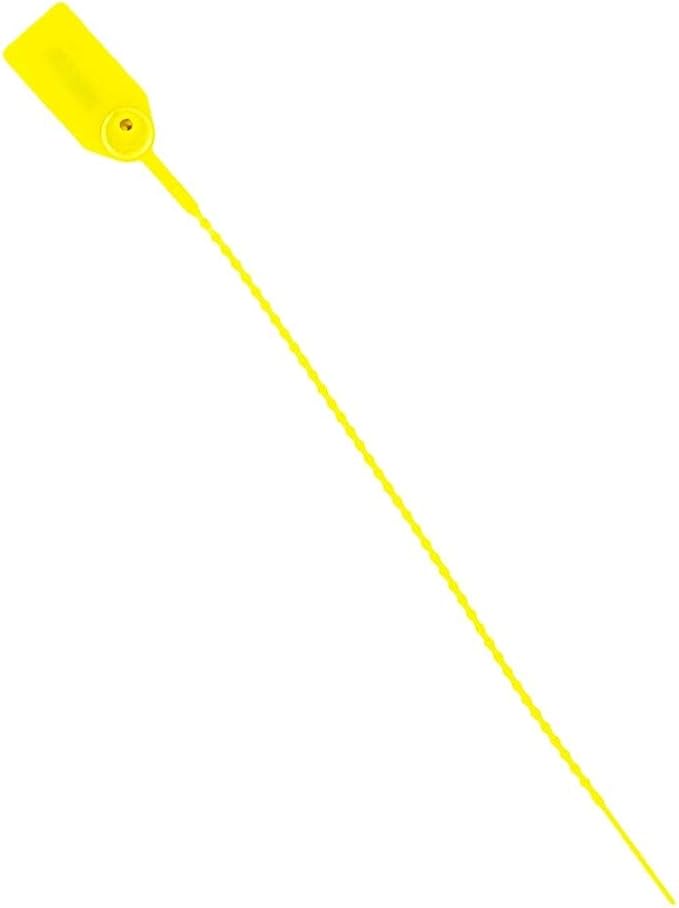Plastic Security Tags Numbered Tamper Proof Seals Self Locking Zip Ties 9.84" Length Yellow (Pack of 500)