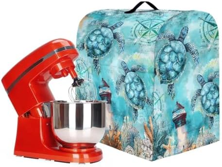 Sea Turtle Print Mixer Covers Kitchen Small Appliance Dust Cover Compatible with 4.5-5 Quart Mixer Universal Size