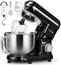 VIVOHOME Stand Mixer, 6-Quart Tilt-Head Kitchen Mixer with Bowl, Black