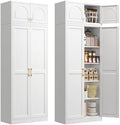 Polup Kitchen Pantry Cabinet, 86" Tall Metal Storage Cabinet with Doors