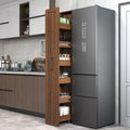 KEIKI Pull-Out Kitchen Pantry Storage Cabinet w/Multi-Tier Shelf & Wheels