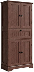 ChooChoo 51" H Bathroom Floor Cabinet with Drawer and Adjustable Shelves