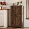 Unikito Kitchen Pantry Cabinet with Adjustable Shelves, Weathered Brown