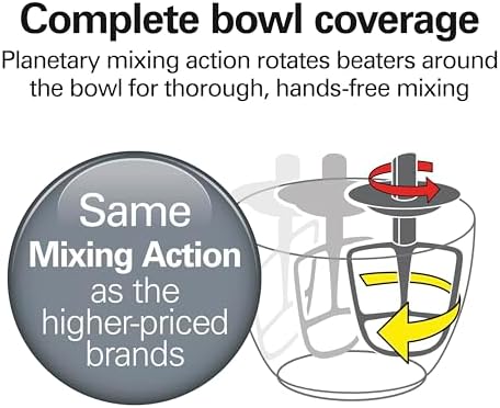 Hamilton Beach 4 Qt Electric Stand Mixer With 7 Speeds, Easy-Carry Handle