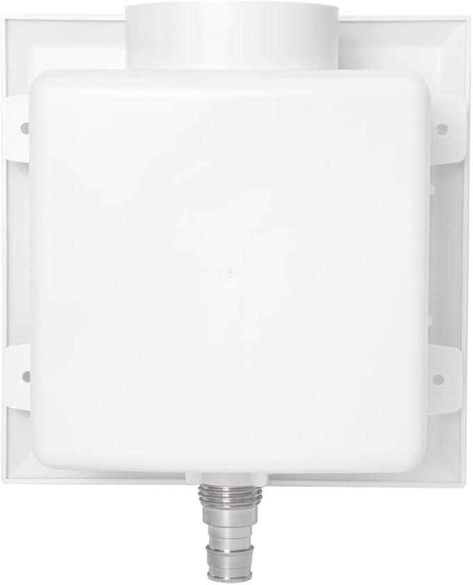 EFIELD Pex Dishwasher Outlet Box, 1/2-Inch Pex F1960 Expansion Fitting Connection with Installed 1/4-Turn Ball Valve, White (Copper Hammer Arrestor),(DW008)