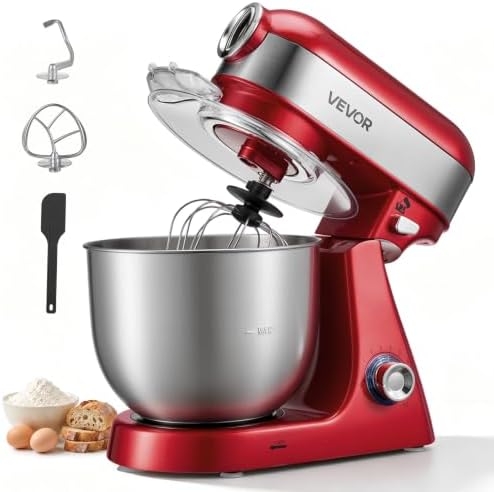 VEVOR 5.3 Qt Tilt Head Stand Mixer 400W Metal Electric Dough Mixer
