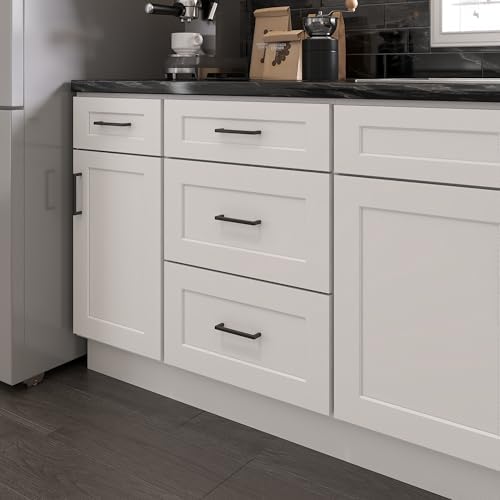 Furinno Shaker Drawer Base Kitchen Cabinet with 3-Drawers, White