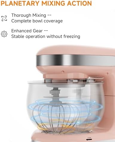 Stand Mixer 3.4QT Tilt-Head Pink Mixers 6+P Tilt-Head Speed