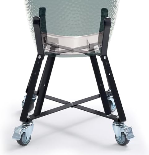 Medium BGE Nest,Grill Stand for BGE Accessories, Rolling Nest with Heavy Duty Locking Caster Wheels Powder Coated Steel for BGE Smoker Kamado Joe Grill Stand Accessories
