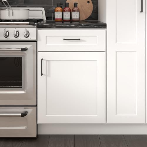 Furinno Shaker Drawer Base Kitchen Cabinet with 1-Door, White