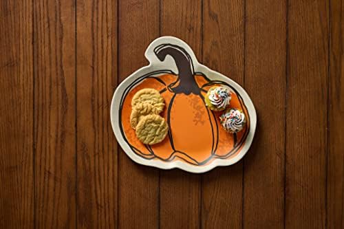Mud Pie Thanksgiving Melamine Platter; 12 3/4" x 14", Orange