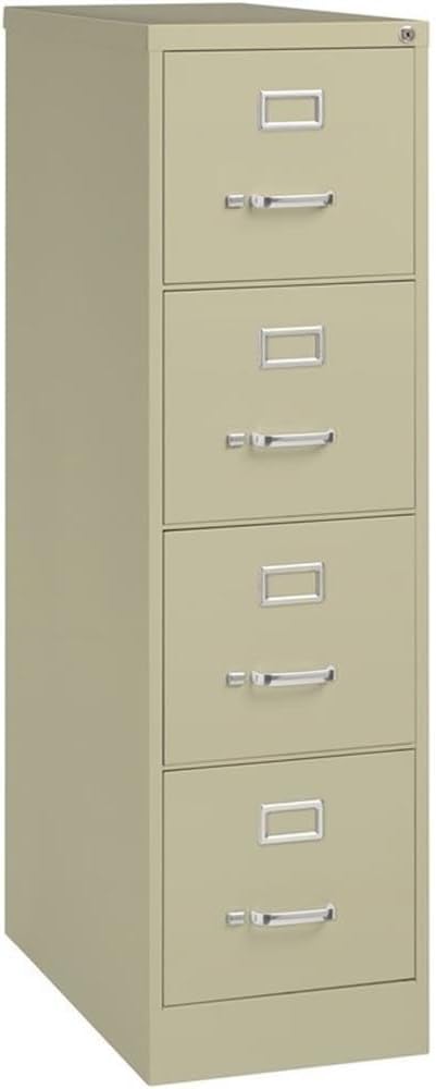 Scranton & Co 26.5" D Metal 4-Drawer Letter Width Vertical Filing Cabinet - Beige