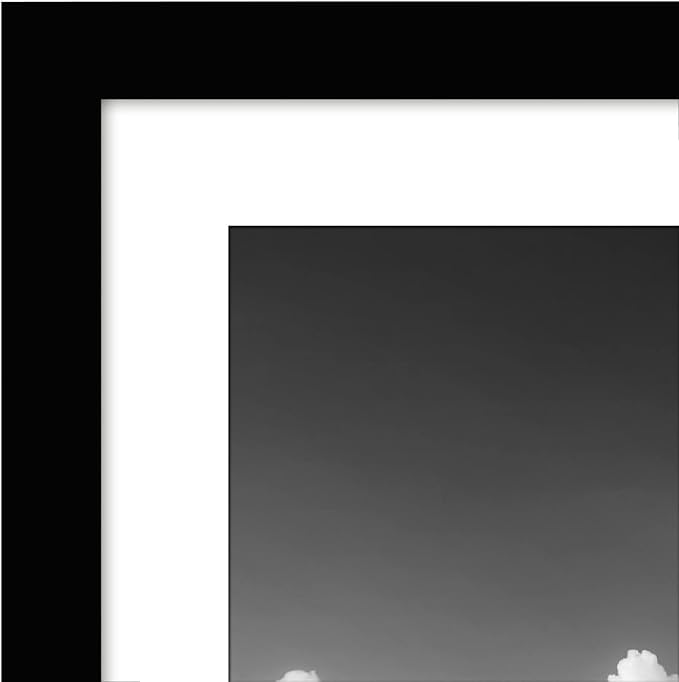 Americanflat 11x17 Picture Frame with Polished Plexiglass - Set of 5 - Use as 9x15 Frame with Mat or Display 11x17 Photo Without Mat - Galleria Collection - Picture Frames for Wall Display - Black