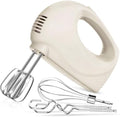 Showvigor Electric Hand Mixer with 5 Stainless Steel Whisks,5 Speed,Ivory