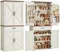VASAGLE Pantry Cabinet, Freestanding Tall Cupboard with a Drawer