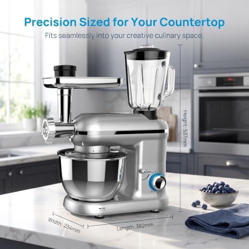 6-In-1 Stand Mixer with Juicer Machines Meat Grinder Electric Sausage Maker