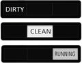 Kichwit Dishwasher Magnet Clean Dirty Dishwasher Running Sign, Works on All Dishwashers, 3 Options (Black, Gray)