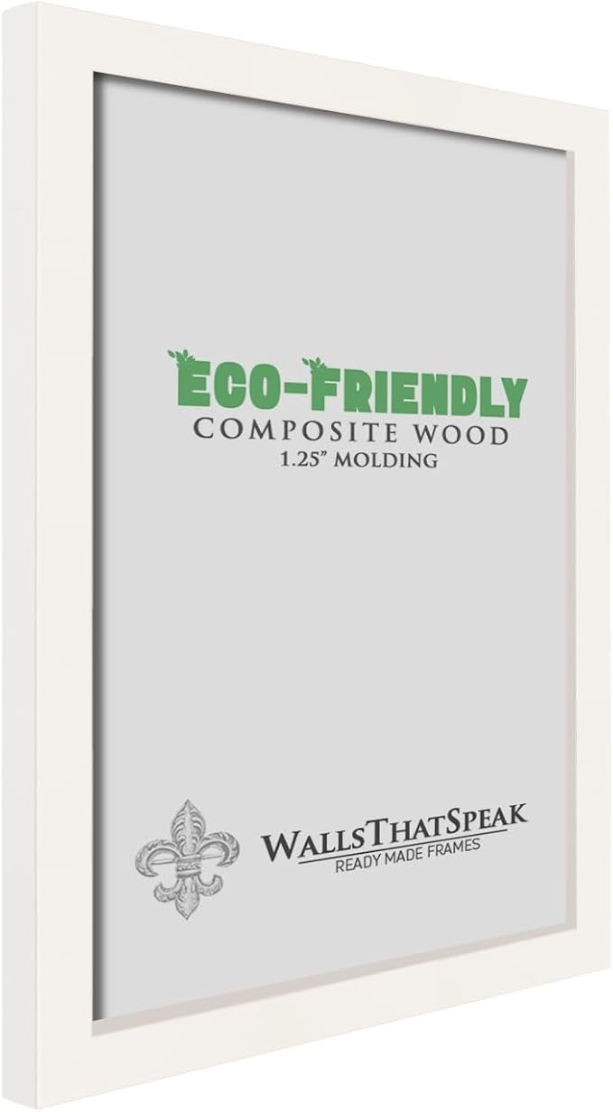 wallsthatspeak 23x35 White Picture Frame for Puzzles Posters Photos or Artwork