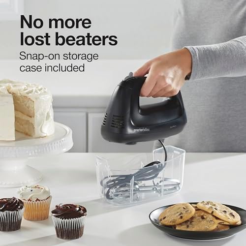 Proctor Silex Easy Mix 5-Speed Electric Hand Mixer with Bowl Rest