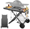 Grill Cart for Weber Q1200 Q1000 Q2200 Q2400, Portable Grill Stand
