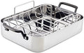 KitchenAid 5-Ply Clad Stainless Steel Roaster with Wire Rack, 15x11.5 inch
