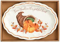 Mud Pie Thanksgiving Grateful Heart Sentiment Plate