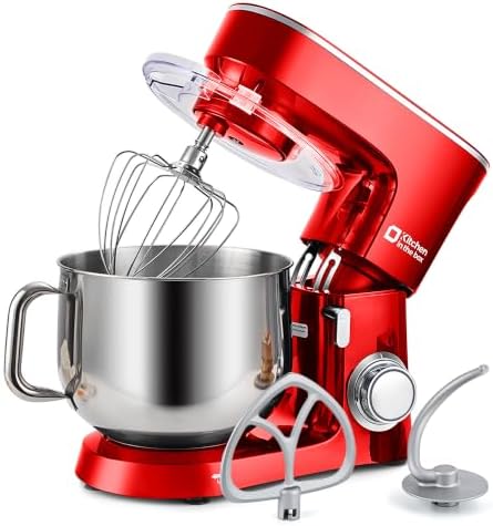 Kitchen in the box Stand Mixer 8.5 QT, 900W Heavy Dough Mixer Red