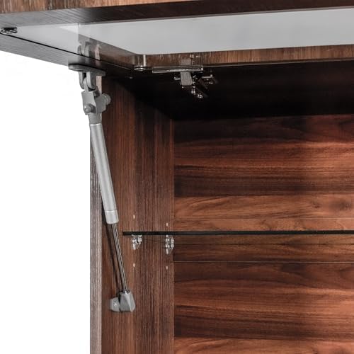KEIKI 70.87" Tall Kitchen Pantry Storage Cabinet with Countertop, Glass Doors, Drawers, Microwave Stand and Shelves, Freestanding Wood Hutch Food Pantries Buffet Cupboard for Coffee Bar, Dining Room