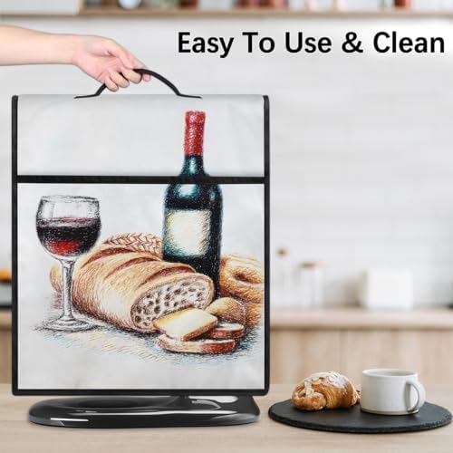 Red Wine Kitchen Aid Covers Foldable Washable Stand Mixer Dust Cover