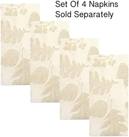 Newbridge Thanksgiving Damask Tablecloth Ivory Gold 52 x 52 Inch Square