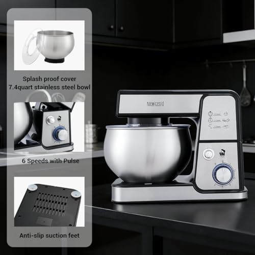 Stainless Steel 6-Speed 5.3QT Stand Mixer