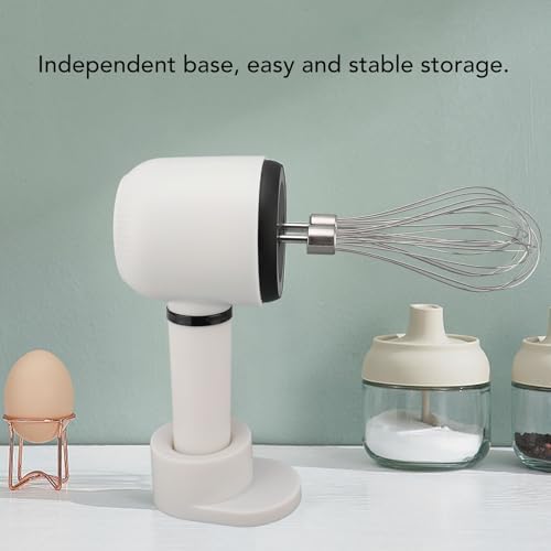 Luocute Cordless Hand Mixer, Stainless Steel Whisks