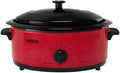 NESCO 4816-12, Roaster Oven with Porcelain Coated Steel Cookwell, Red, 6 quart, 750 watts