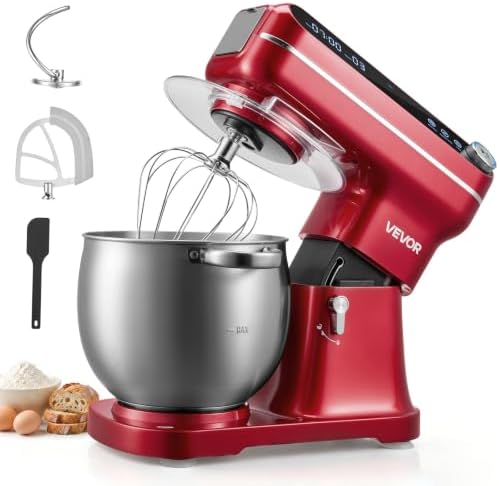 VEVOR 7.4 Qt Tilt Head Stand Mixer 500W Metal Electric Dough Mixer