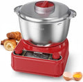 Electric Dough Maker with Ferment Function, 6.5QT Stand Dough Mixer, Dough Kneading Machine with 304 Stainless Steel Bowl, Removable Lid & Knob Control, Ideal for Bread, Pizza, Pasta - Empire Red