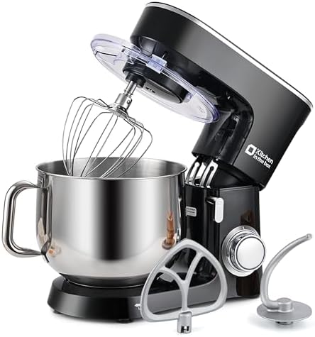Kitchen in the box Stand Mixer 8.5 QT, 900 Watt Heavy Dough Mixer Black