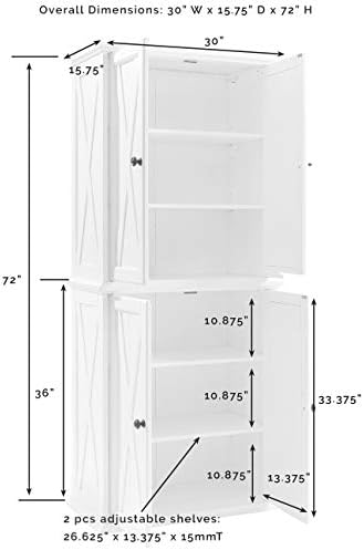Crosley Furniture Clifton Tall Pantry Storage Cabinet
