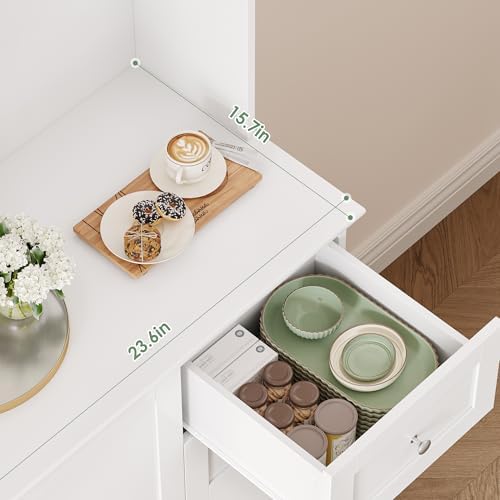 BOTLOG 72" Tall Kitchen Pantry Storage Cabinet with 4-Tier Door Shelves