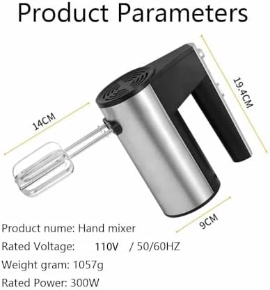 450W Electric Hand Mixer Kitchen Handheld Mixer 5 Speed Powerful with Turbo for Baking Cake Lightweight & Personal Electric Mixer with Egg Baking Beaters Dough Hooks, Whipping Mixing Cookies
