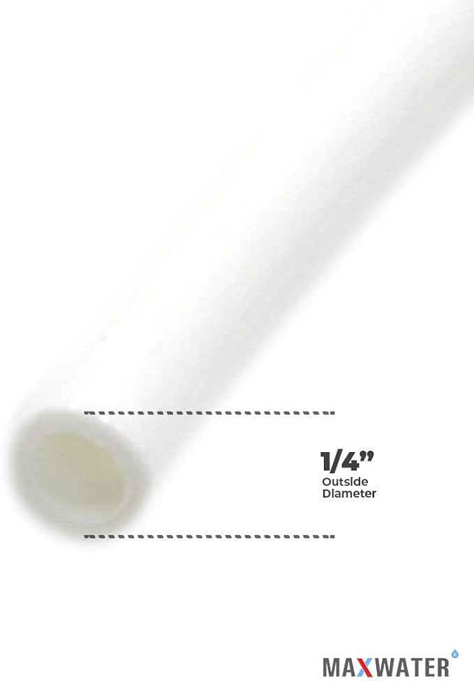 1/4" OD 100 Feet Length Yellow Tubing for Reverse Osmosis De-ionized Water Filtration Systems, Refrigerators, and Other Appliances (1/4" OD, 100') NSF Certified