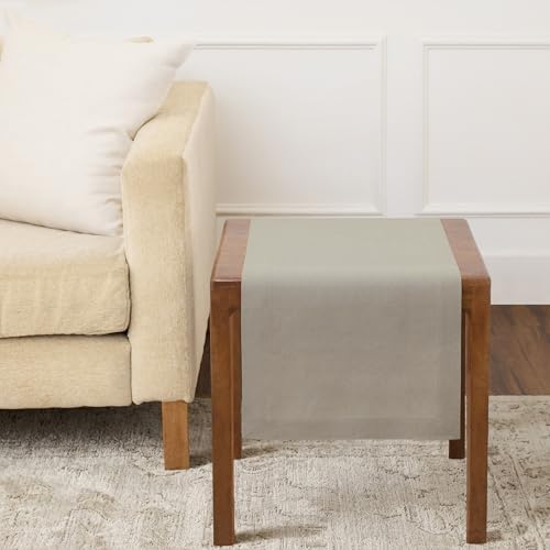 Solino Home 100% Pure Linen Table Runner Natural Woven, Fete 14 x 36 in